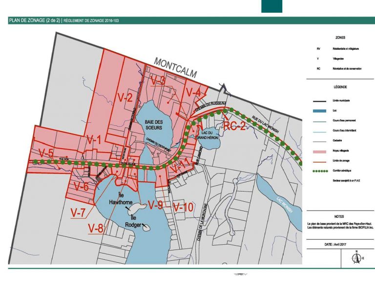 Zoning map Municipality of LacdesSeizeÎles