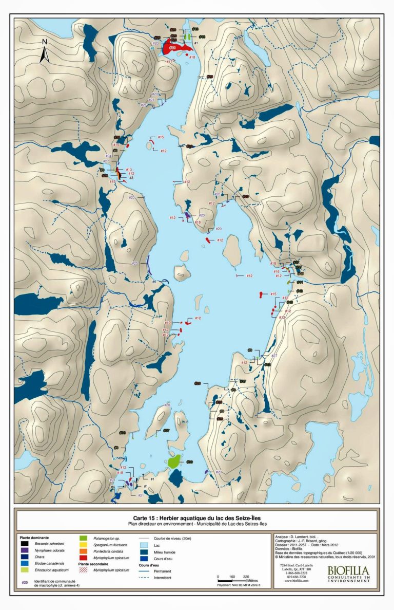 Carte 15 Lac Des Seize Iles