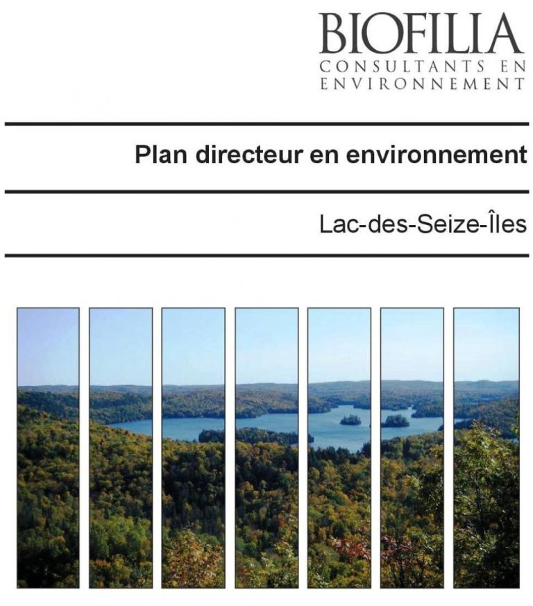 Plan directeur en environnement du LacdesSeizeIles