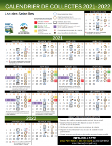 Calendrier des collectes 2022-23